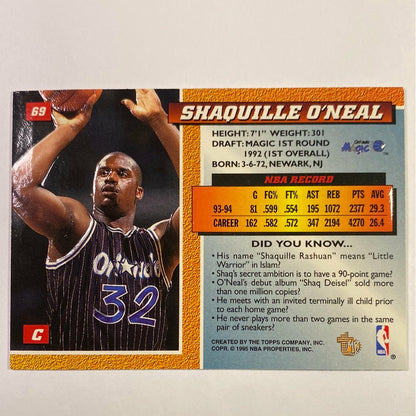 1994-95 Topps Stadium Club Shaquille O’Neal