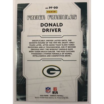  2020 Donruss Donald Driver Power Formulas  Local Legends Cards & Collectibles