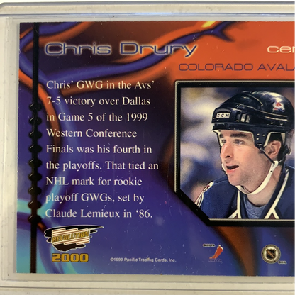  1999-00 Pacific Revolution Chris Drury Showstoppers  Local Legends Cards & Collectibles