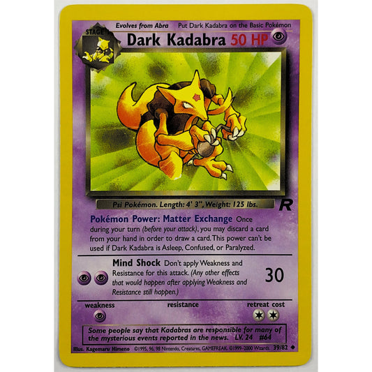 Dark Kadabra Non-Holo Uncommon 39/82