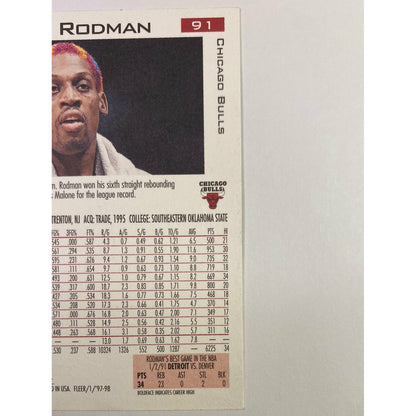  1997-98 Fleer Denis Rodman  Local Legends Cards & Collectibles