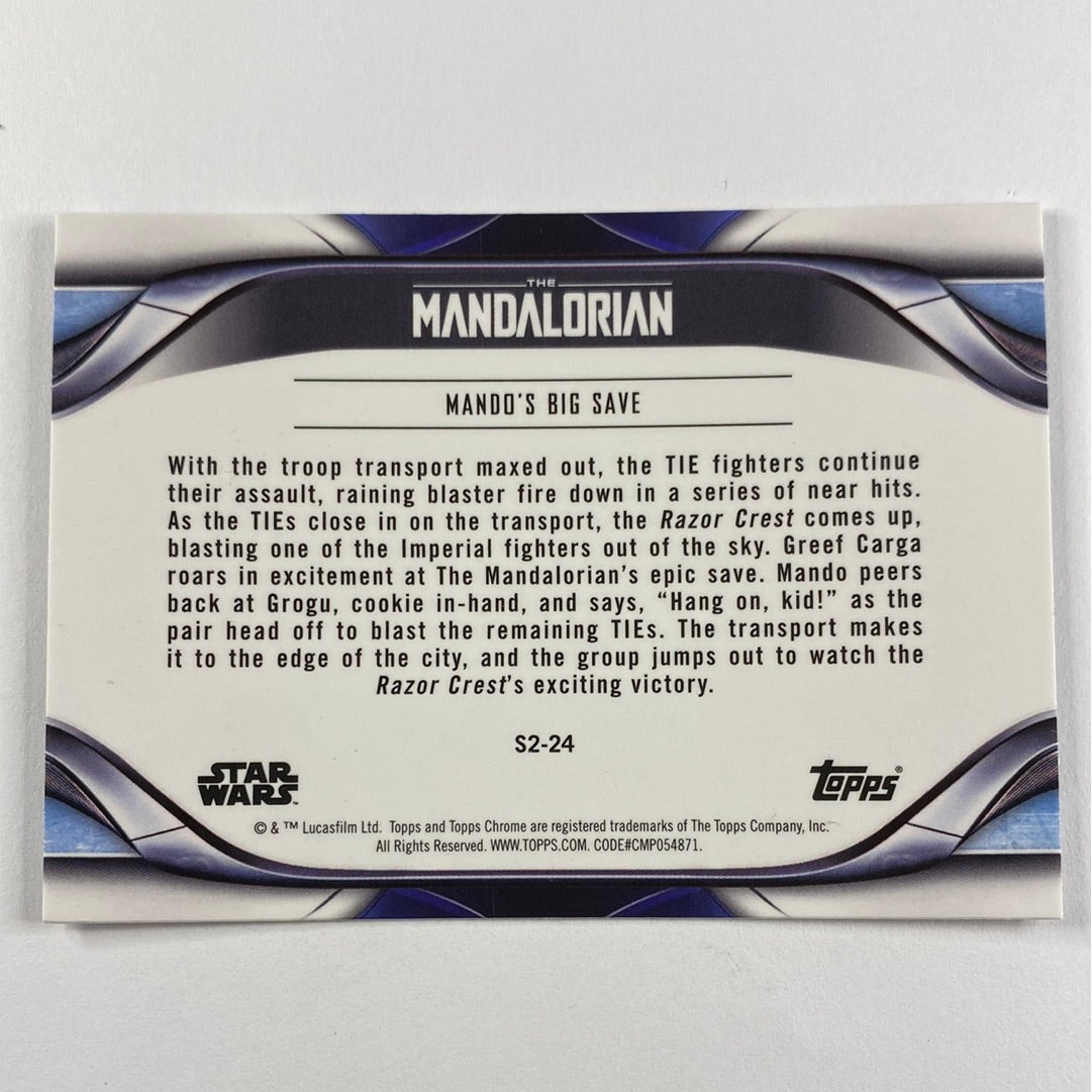 Topps Chrome The Mandalorian Mando’s Big Save Refractor