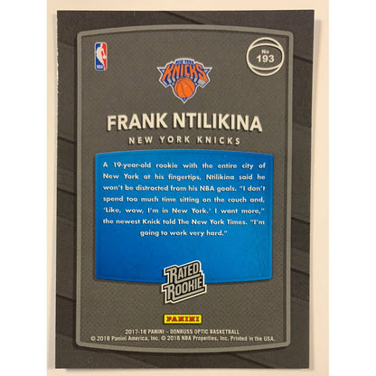 2017-18 Donruss Optic Frank Ntilikina Rated Rookie