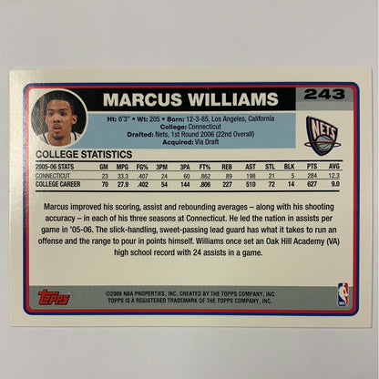 2006 Topps Marcus Williams RC