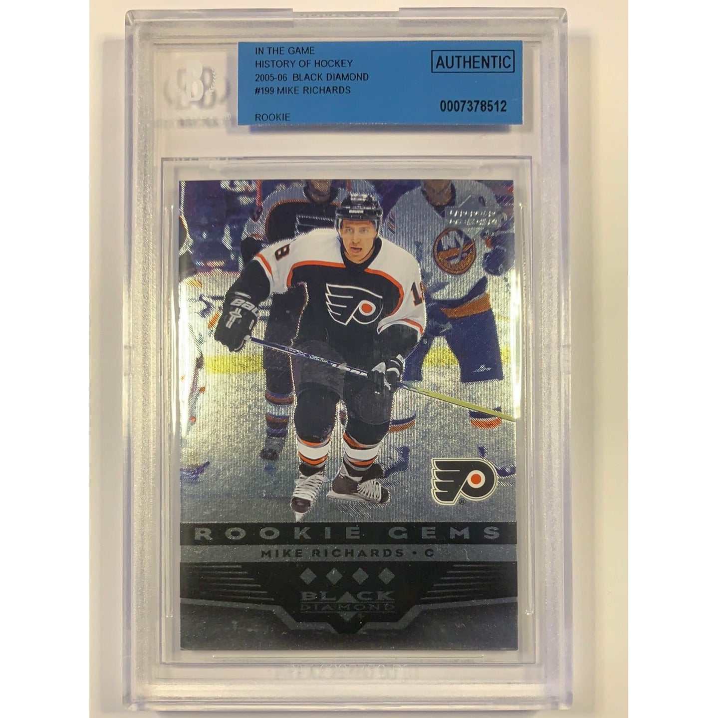 2005-05 Black Diamond Mike Richards Rookie Gems Beckett Certified Authentic-Local Legends Cards & Collectibles