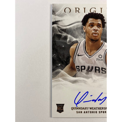 2019-20 Origins Quinndary Weatherspoon Rookie Auto