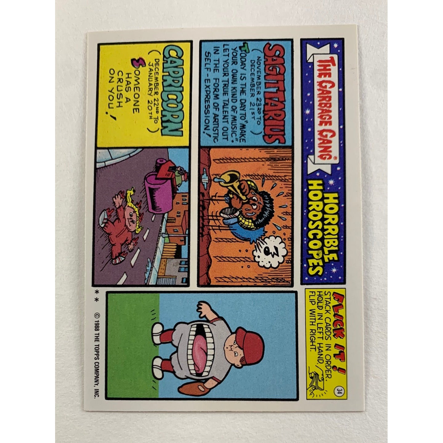 1988 Topps Beulah Ghoul Non-Die Cut