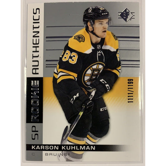  2019-20 SP Karson Kuhlman Rookie Authentics  Local Legends Cards & Collectibles
