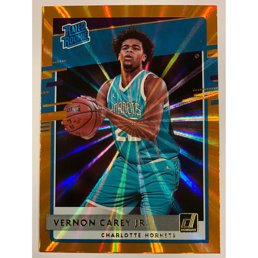 2020-21 Donruss Vernon Carey Jr Orange Laser Rated Rookie