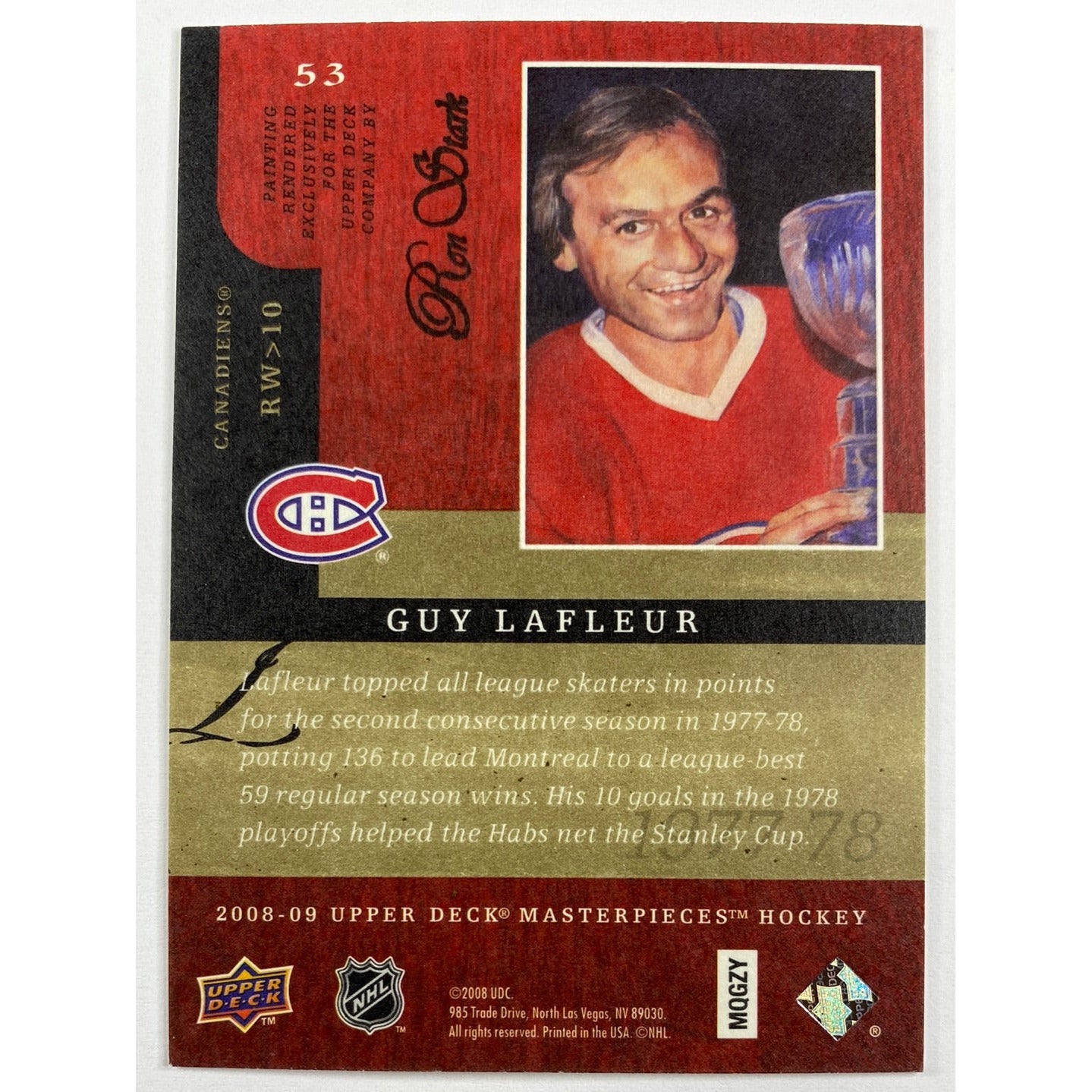 2008-09 Upper Deck Masterpieces Guy Lafleur Canvas | Local Legends Cards & Collectibles