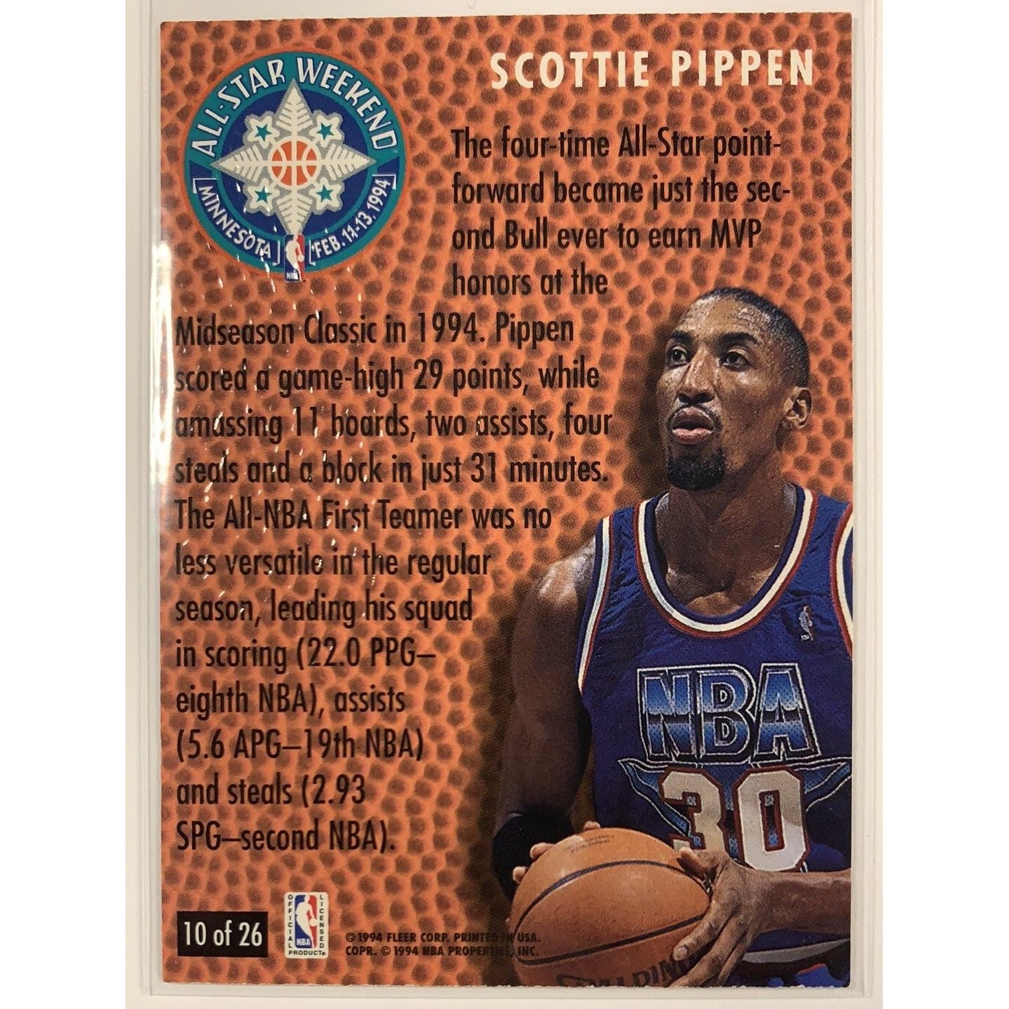  1994-95 Fleer Scottie Pippen All Star Weekend  Local Legends Cards & Collectibles
