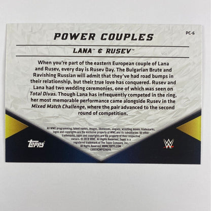 2018 Topps Lana / Rusev Power Couples