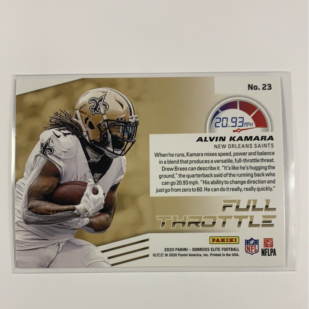  2020 Donruss Elite Alvin Kamara Full Throttle  Local Legends Cards & Collectibles