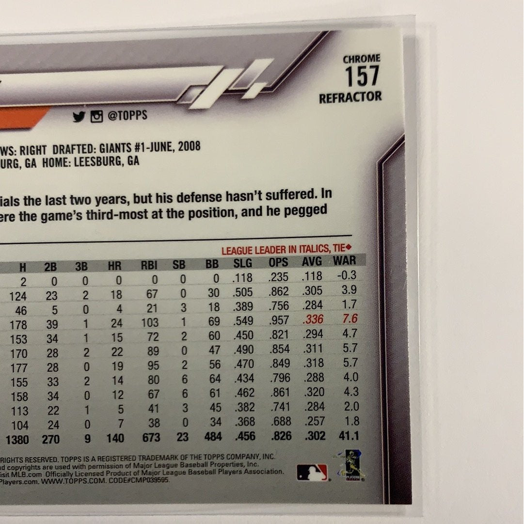  2020 Topps Chrome Buster Posey Sepia Refractor  Local Legends Cards & Collectibles