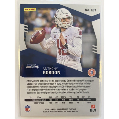  2020 Donruss Elite Anthony Gordon RC Pink Parallel  Local Legends Cards & Collectibles