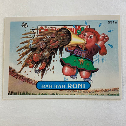 1988 Topps Garbage Pail Kids Rah Rah Roni Die Cut | Local Legends Cards & Collectibles