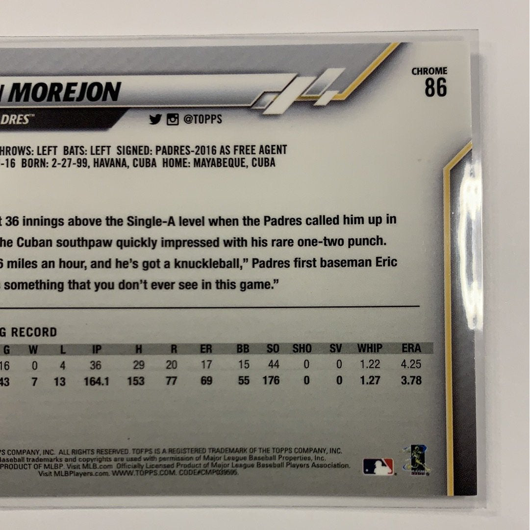  2020 Topps Chrome Adrian Morejon RC  Local Legends Cards & Collectibles