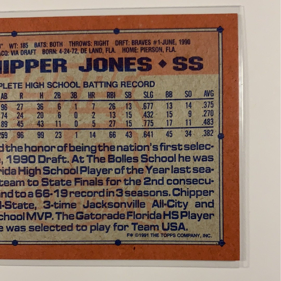  1991 Topps 40 Years Chipper Jones RC  Local Legends Cards & Collectibles