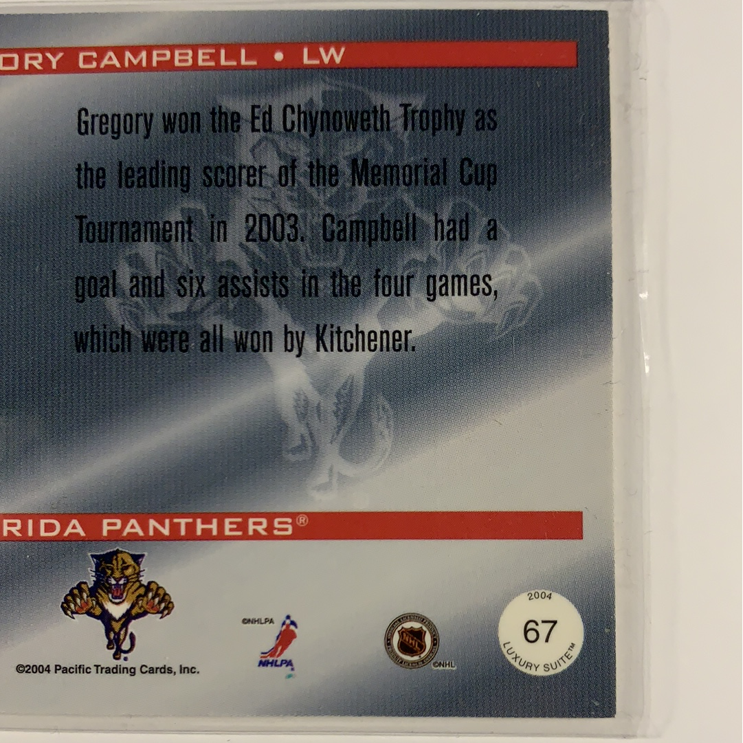  2003-04 Pacific Gregory Campbell Rookie Card /599  Local Legends Cards & Collectibles