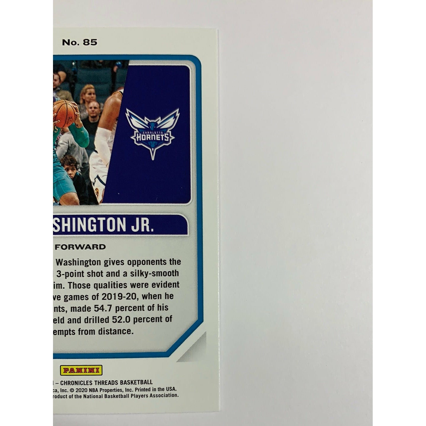 2019-20 Chronicles Threads Pj Washington Jr RC