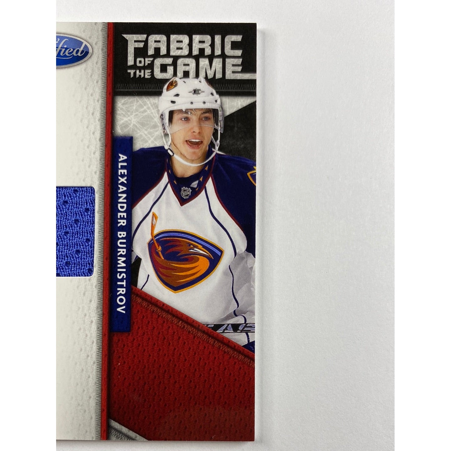 2011-12 Certified Alexander Burmistrov Fabric of the Game /399