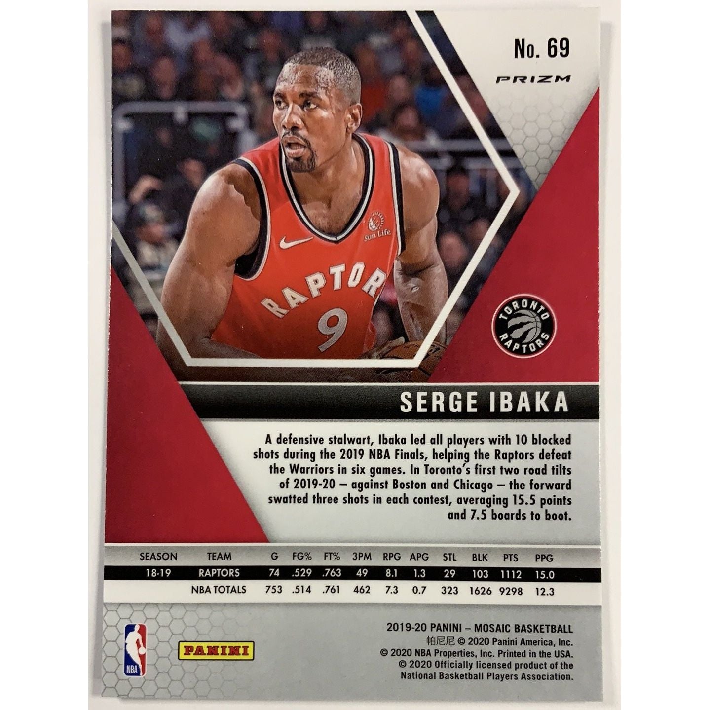  2019-20 Mosaic Serge Ibaka Green Prizm  Local Legends Cards & Collectibles