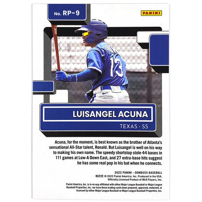 2022 Donruss Luisangel Acuna Rated Prospect Holo Foil /999