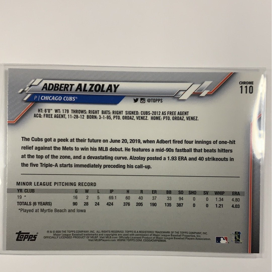  2020 Topps Chrome Adbert Alzolay RC  Local Legends Cards & Collectibles