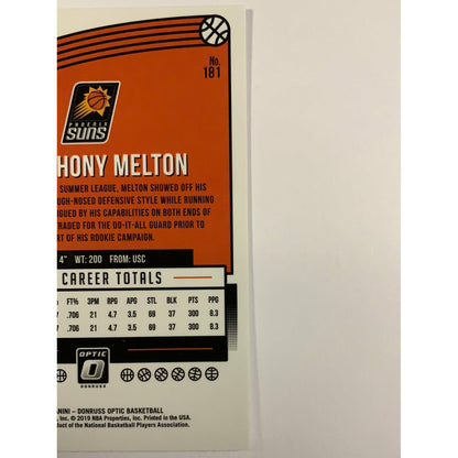 2018-19 Donruss De’Anthony Melton Rated Rookie