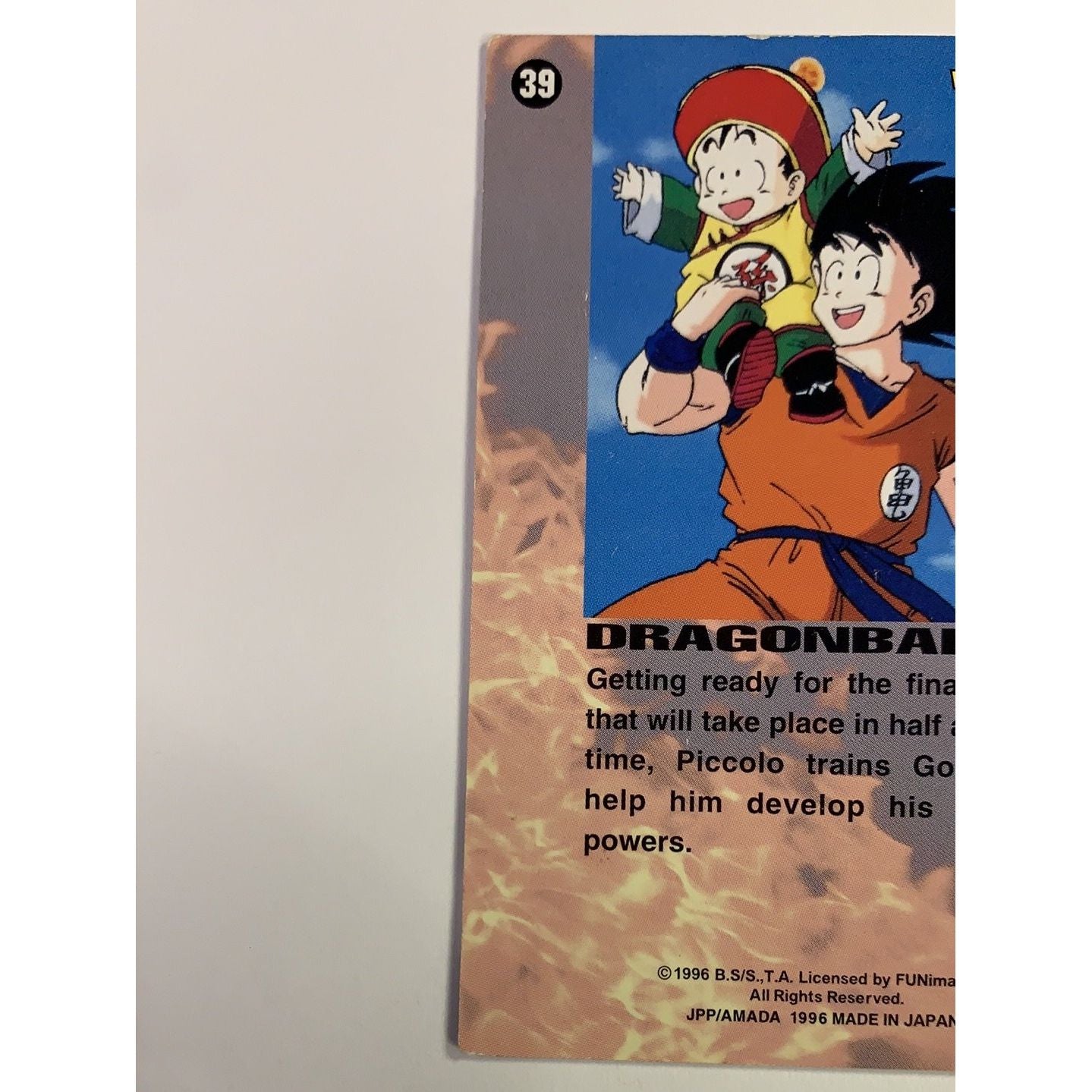  1996 JPP/ Amada Dragon Ball Z Piccolo Trains Gohan #39  Local Legends Cards & Collectibles