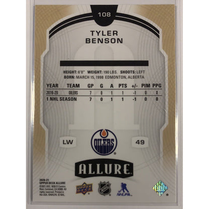  2020-21 Allure Tyler Benson Rookie Card  Local Legends Cards & Collectibles