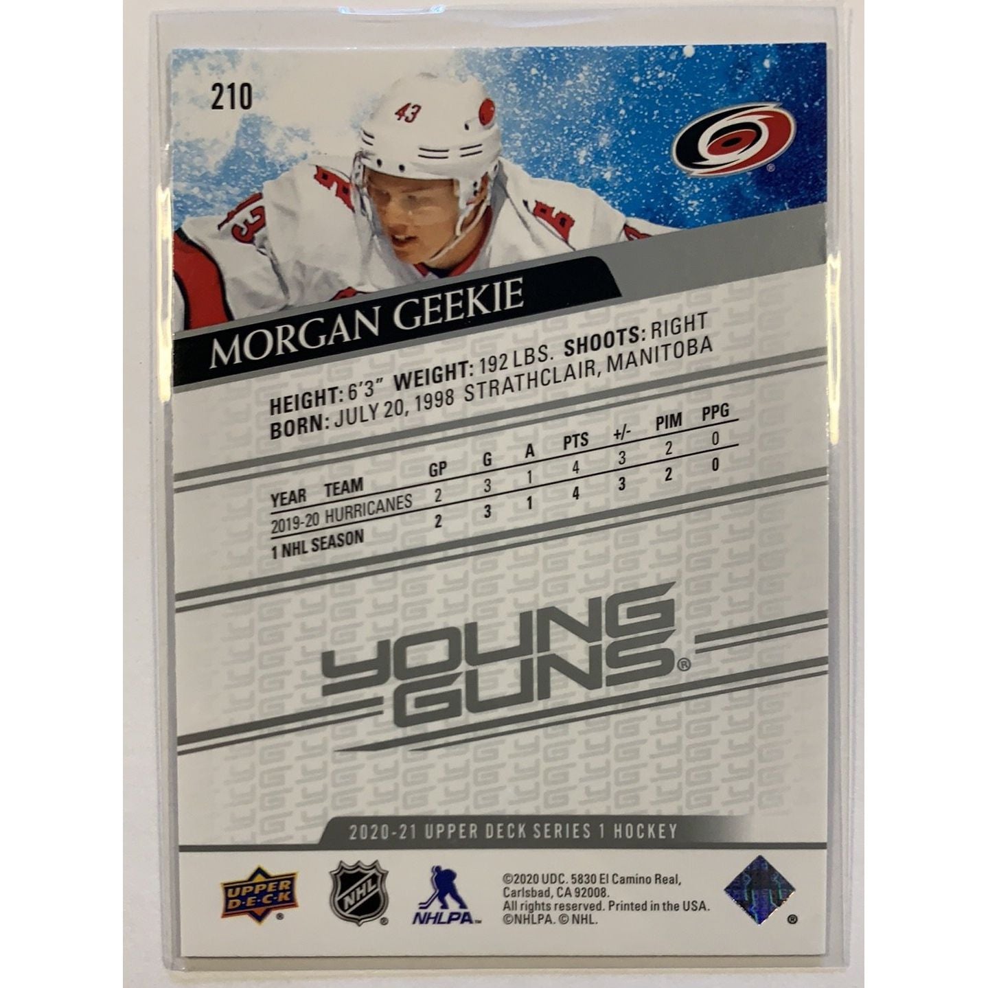  2020-21 Upper Deck Series 1 Morgan Geekie Young Gun  Local Legends Cards & Collectibles