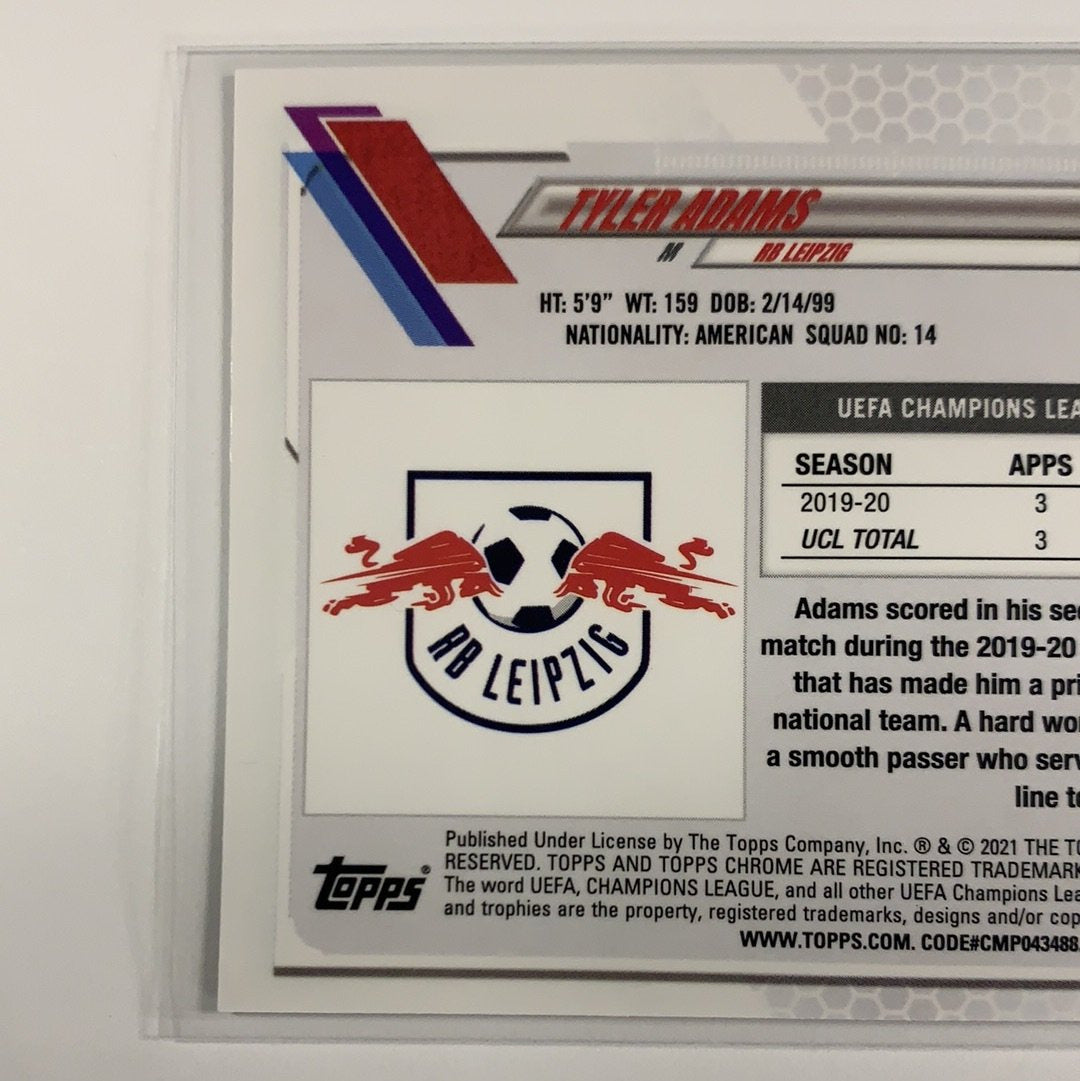  2021 Topps Chrome UEFA Champions League Tyler Adams Base #73  Local Legends Cards & Collectibles