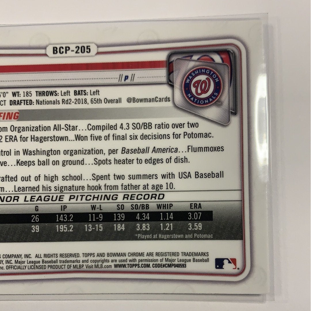  2020 Bowman Chrome Tim Cate Mojo Refractor  Local Legends Cards & Collectibles