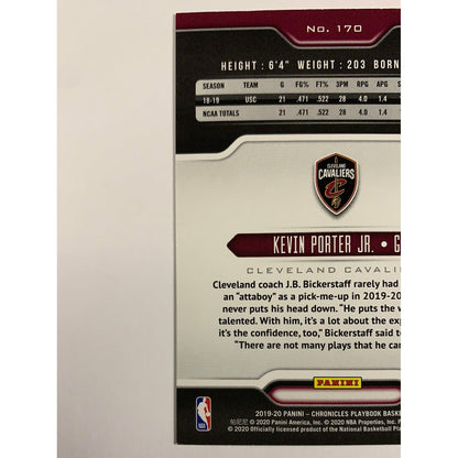 2019-20 Playbook Kevin Porter Jr RC