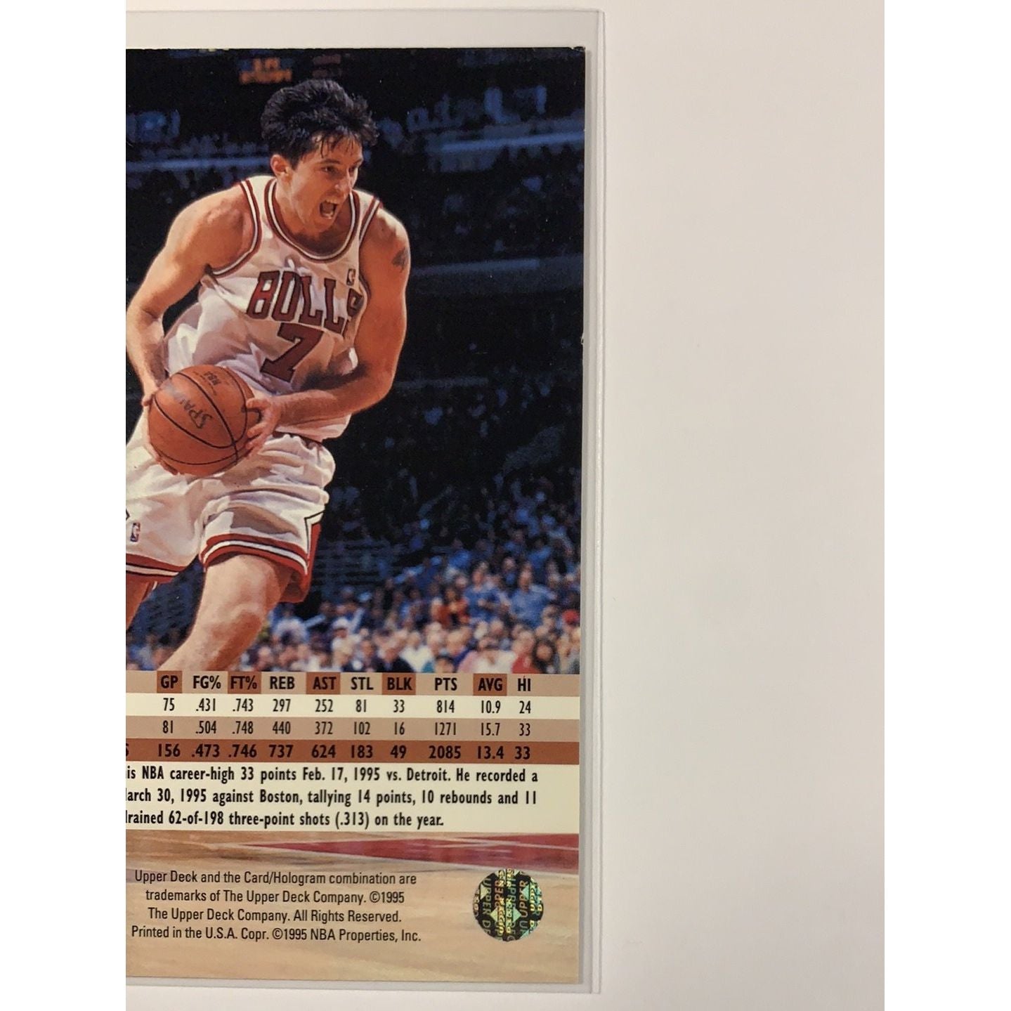 1995-96 Upper Deck Toni Kukoc Base #113  Local Legends Cards & Collectibles