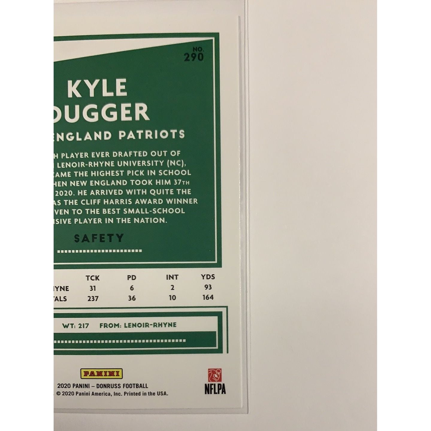  2020 Donruss Kyle Dugger RC  Local Legends Cards & Collectibles