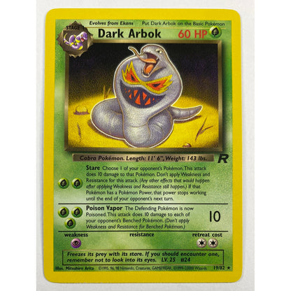 Dark Arbok Non-Holo Rare 19/82