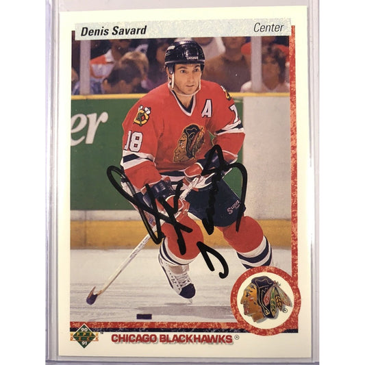  1990-91 Upper Deck Denis Savard In Person Auto  Local Legends Cards & Collectibles