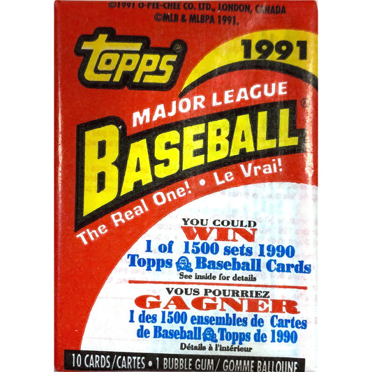  1991 Topps Baseball Wax Pack  Local Legends Cards & Collectibles