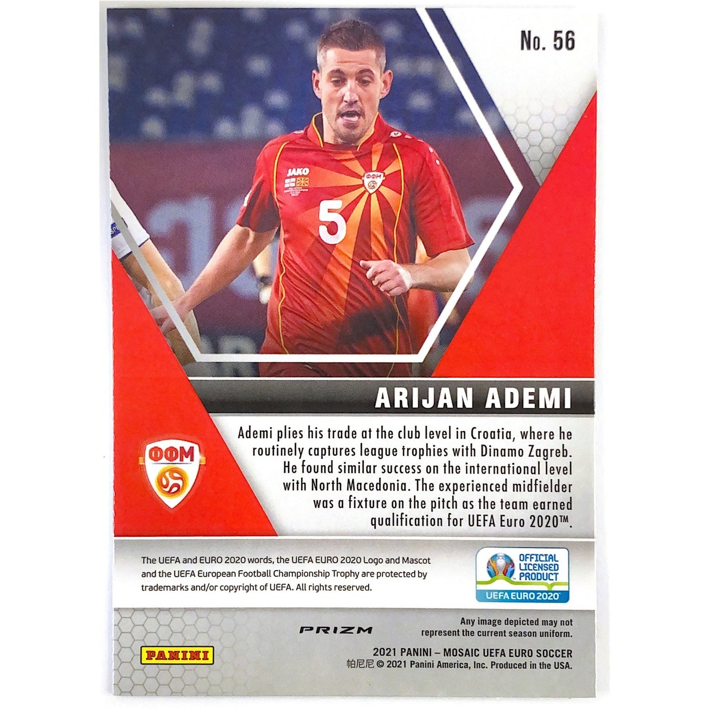 2020-21 Mosaic Arijan Ademi Green Mosaic Prizm RC