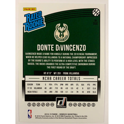  2018-19 Donruss Donte Divincenzo Rated Rookie  Local Legends Cards & Collectibles