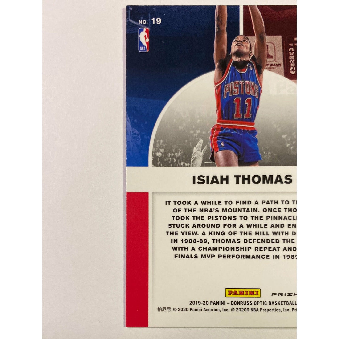 2019-20 Donruss Optic Isiah Thomas Winner Stays Holo