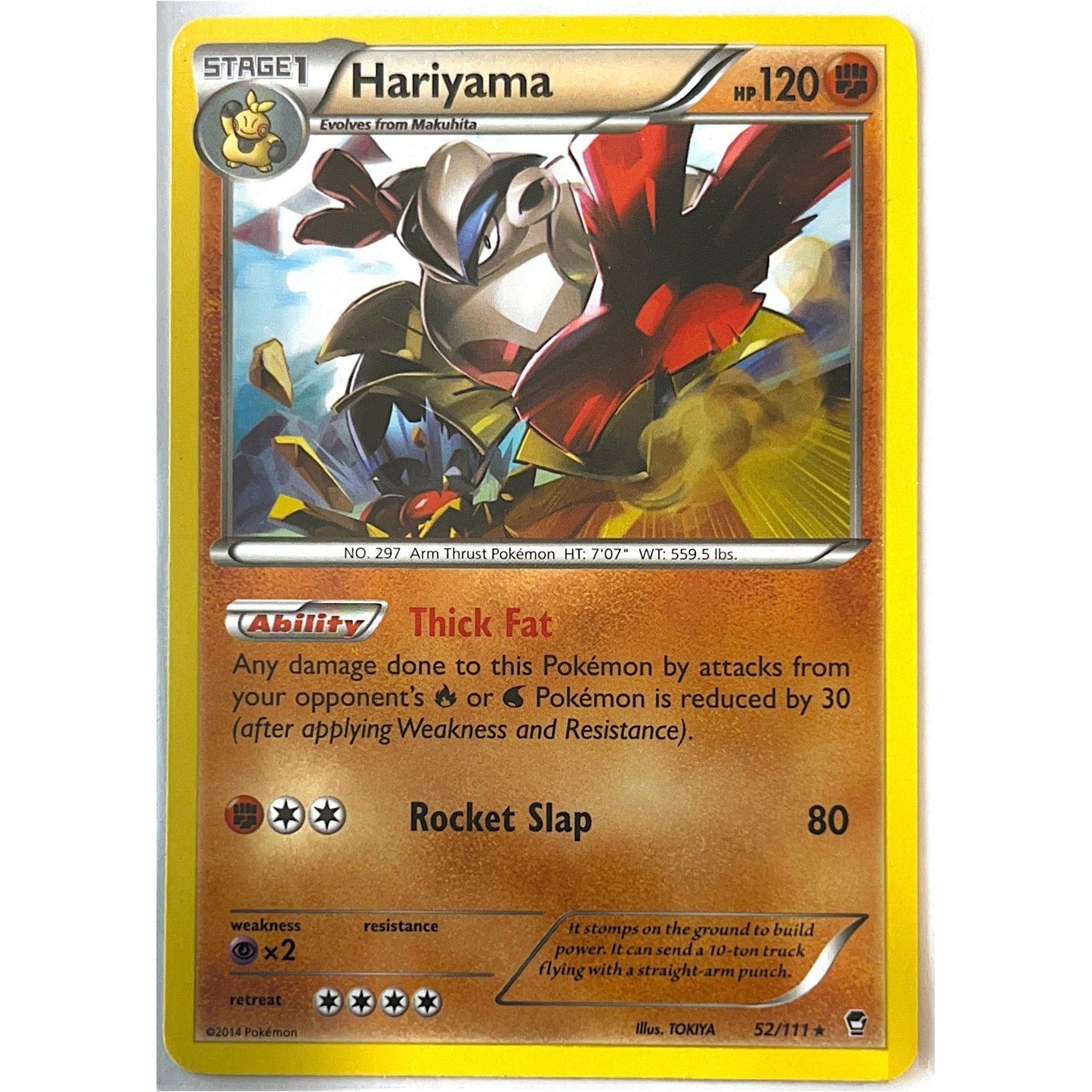 Furious Fists Hariyama Rare Non-Holo 52/111