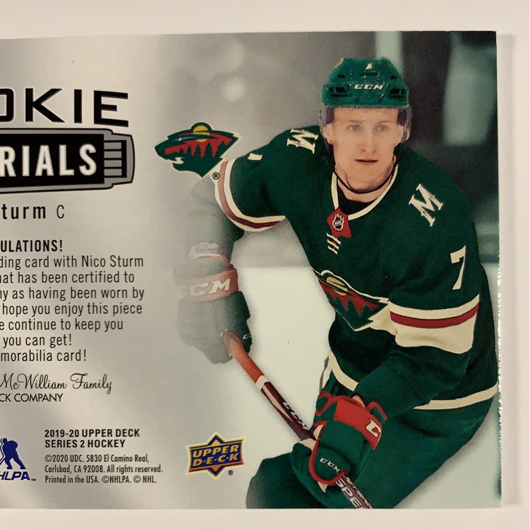  2019-20 Upper Deck Nico Sturm Rookie Materials  Local Legends Cards & Collectibles