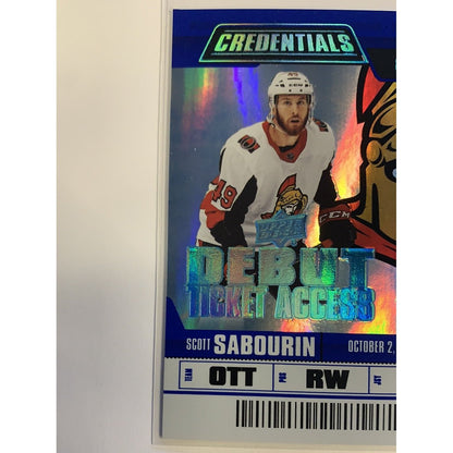  2019-20 Credentials Scott Sabourin Debut Ticket Access /999  Local Legends Cards & Collectibles
