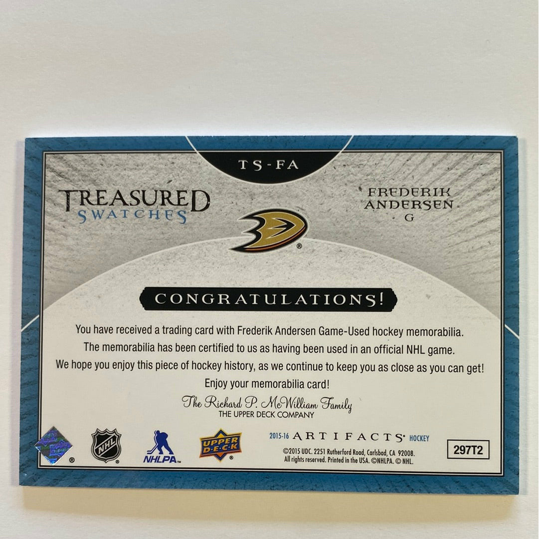 2015-16 Artifacts Frederik Anderson Treasured Swatches