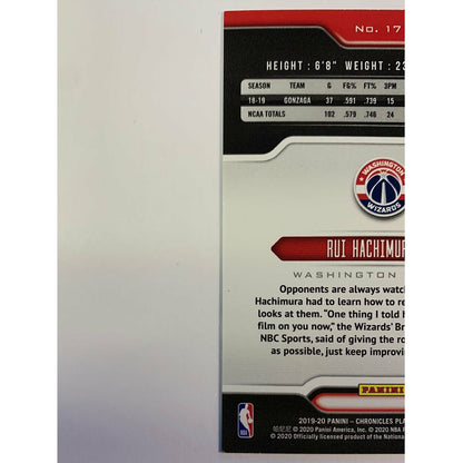 2019-20 Playbook Rui Hachimura RC